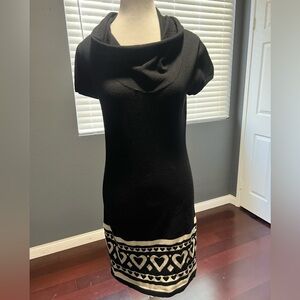 Nuna Lie Black and White Women's Sweater Dress. Size L